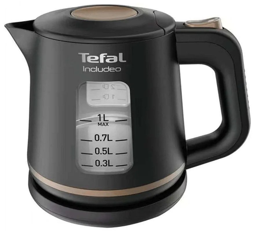 Βραστήρας Ηλεκτρικός Includeo KI5338 1800W 1Lt Black-Brown Tefal