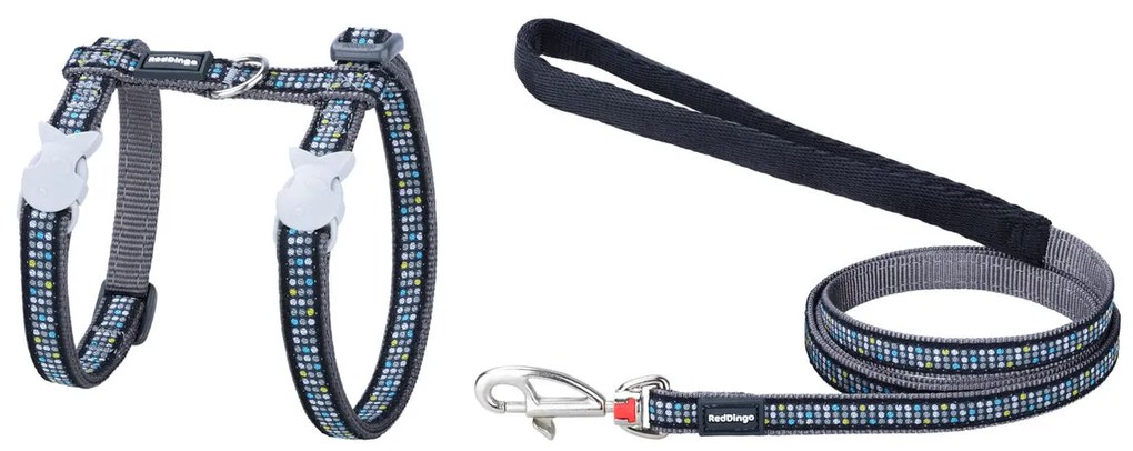 Λουρί Σκύλου Red Dingo On Cool Γκρι