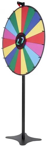 VEVOR 36 inch Spinning Prize Wheel, 18 Slots Spinning Wheel, Roulette Wheel with a Dry Erase and 2 Markers, Tabletop or Floor Standing Win Fortune Spin Games in Party Pub Trade Show Carnival