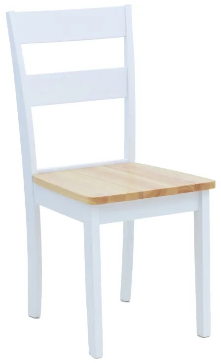 Καρέκλα York pakoworld σε λευκή-φυσική απόχρωση 39.5x47.5x89εκ