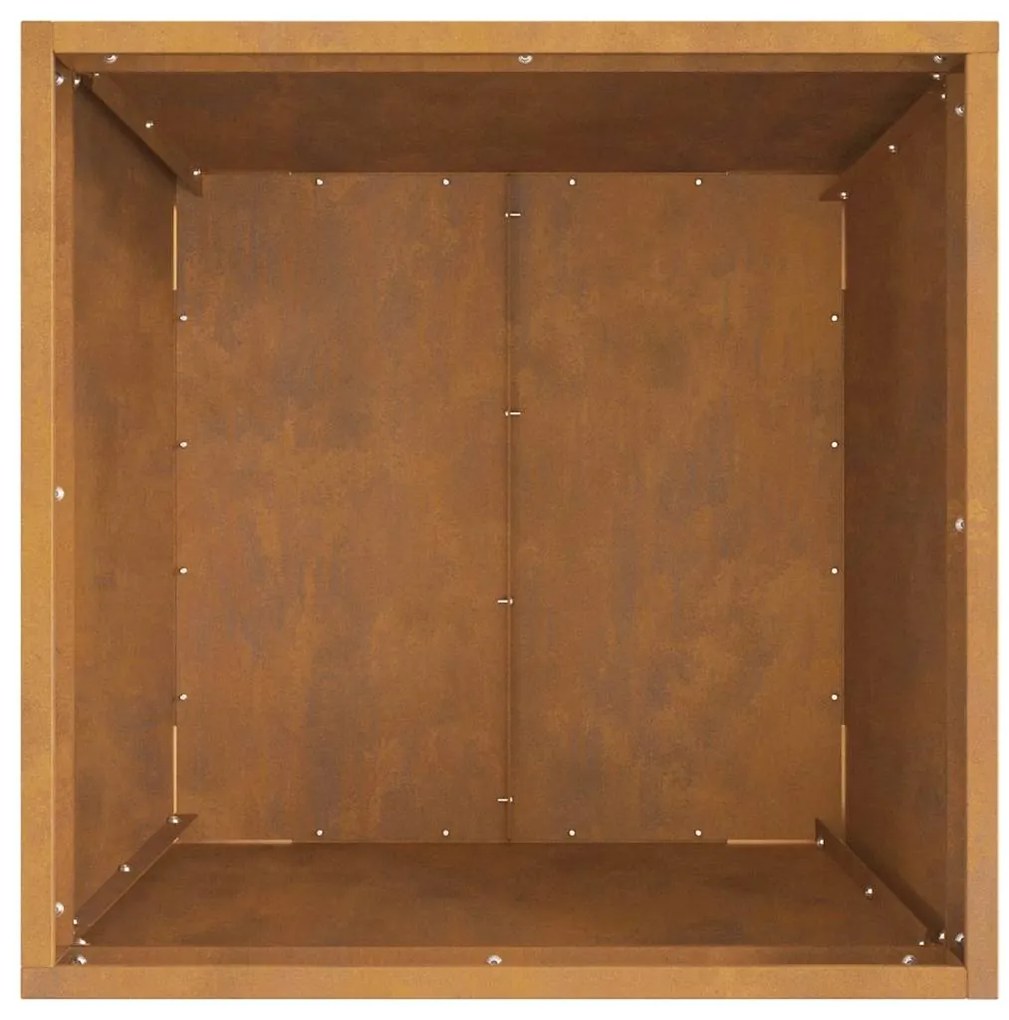 vidaXL Τετράγωνο Τζάκι 50x50x30 εκ. Σαθρού Χάλυβα