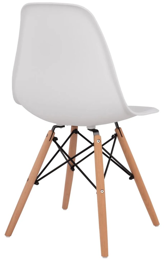 Καρέκλα C8460.01 Twist PP και Ξύλινα πόδια Λευκή 46x50x82εκ. 4αδα 46x50x82 εκ.