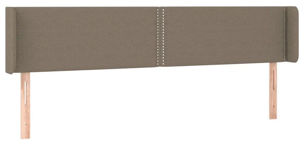 vidaXL Κεφαλάρι με Πτερύγια Taupe 203x16x78/88 εκ. Υφασμάτινο