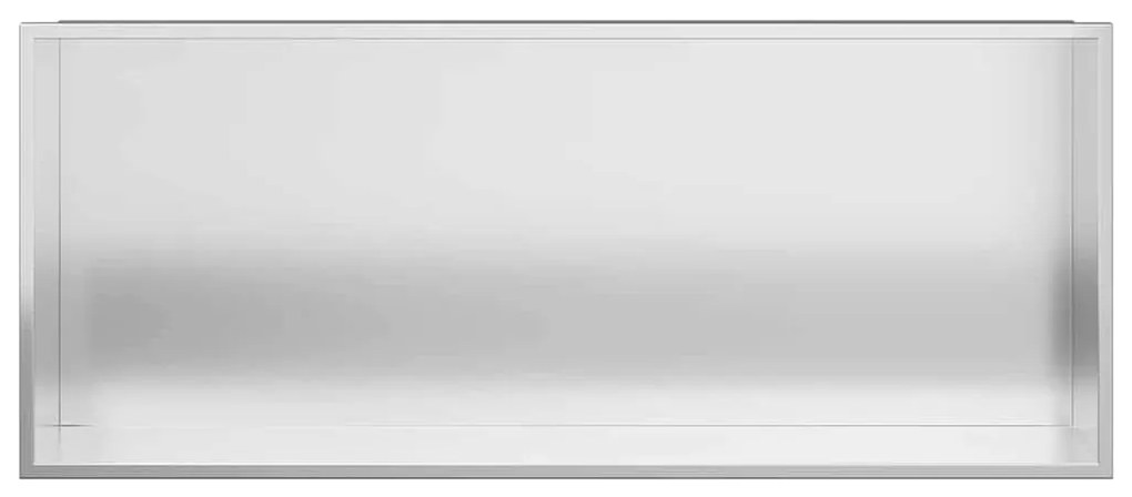 vidaXL Νίτσα Μπάνιου Ασημί 75 x 30 x 9.5 εκ. Ανοξείδωτο ατσάλι