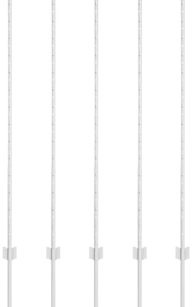vidaXL Στήλες Φράχτη 10 pcs Ασημί 140 cm Επικαλυμμένος Χάλυβας