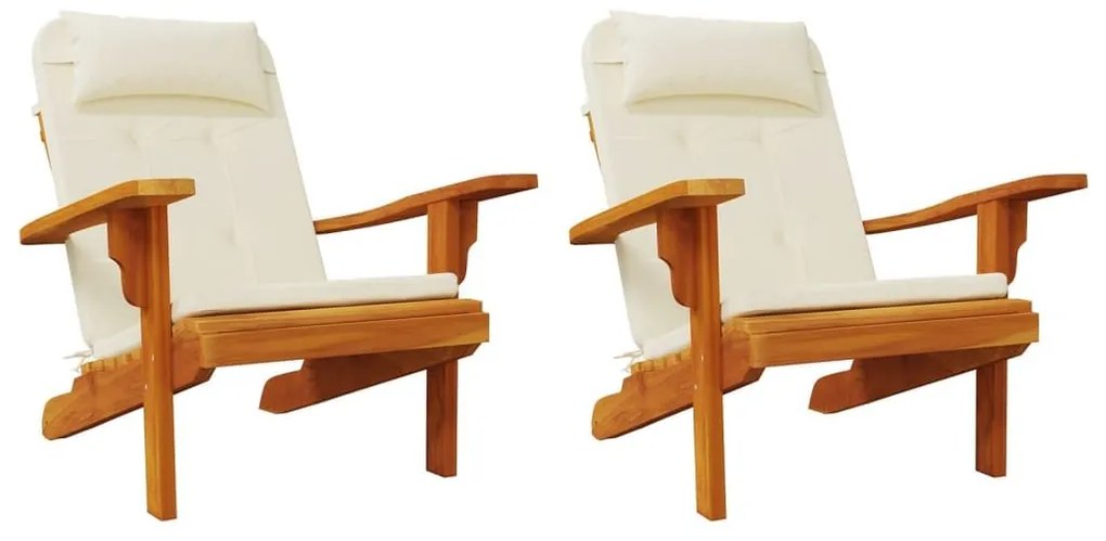 Μαξιλάρια Καρέκλας Adirondack 2 τεμ. Κρεμ από Ύφασμα Oxford - Κρεμ