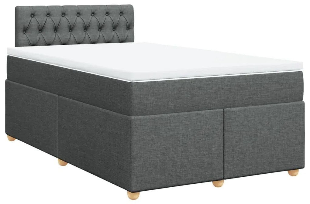 ΚΡΕΒΑΤΙ BOXSPRING ΜΕ ΣΤΡΩΜΑ ΣΚΟΥΡΟ ΓΚΡΙ 120X190 ΕΚ ΥΦΑΣΜΑΤΙΝΟ 3288927