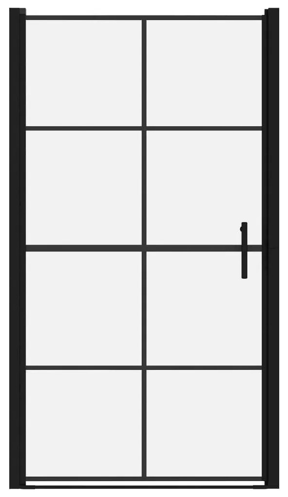 Πόρτα Ντουζιέρας Μαύρη 100 x 178 εκ. από Ψημένο Γυαλί
