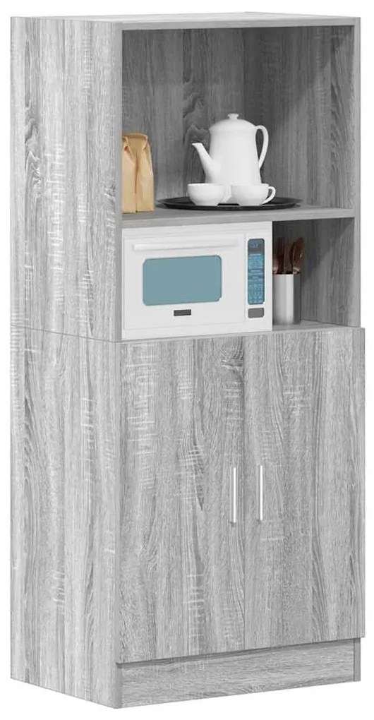 vidaXL Ντουλάπι Κουζίνας Γκρι sonoma 57x41,5x131,5 εκ. Επεξεργ. Ξύλο