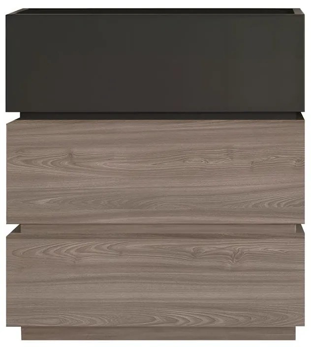 VANITY Συρταριέρα, με 3 Συρτ. Αποχρώσεων Sonoma Oak &amp; Grey, με Αποσπώμενα χρωματικά Μέρη 60x40x66cm