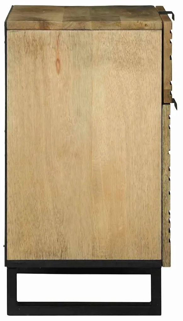vidaXL Κομοδίνο με συρτάρι Καφέ 50 x 33 x 60 εκ Μασίφ ξύλο μάνγκο