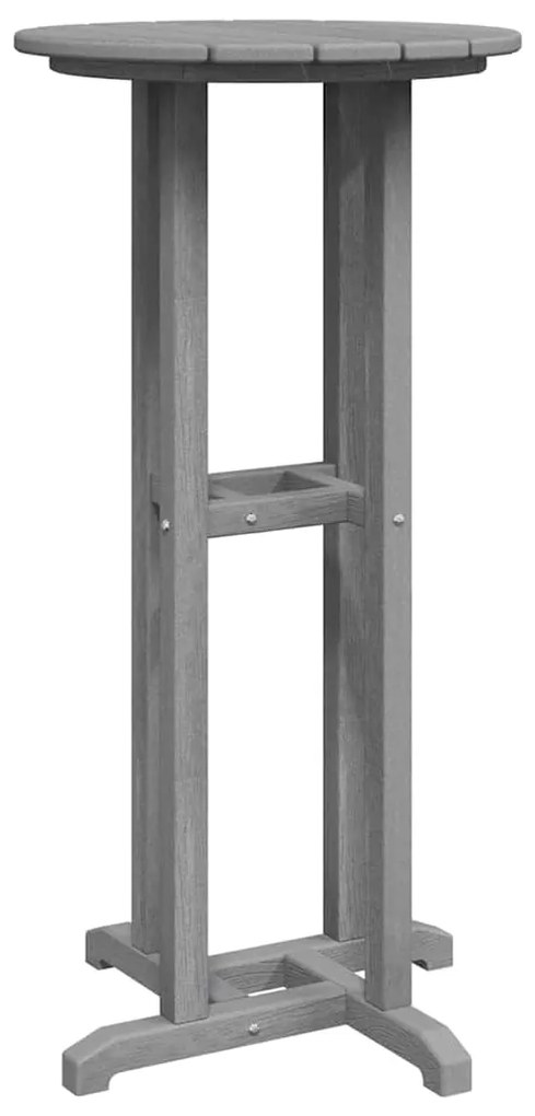 vidaXL Μπαρ Τραπέζι Ανοιχτό Γκρι 55x55x107 εκ HDPE