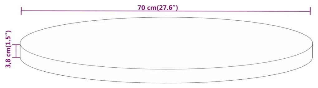 ΕΠΙΦΑΝΕΙΑ ΤΡΑΠΕΖΙΟΥ ΣΤΡΟΓΓΥΛΗ Ø70X3,8 ΕΚ. ΜΑΣΙΦ ΞΥΛΟ ΜΑΝΓΚΟ 370065