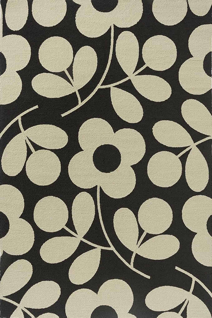 Χαλί Stem Sprig Monochrome 463905 Black-White Orla Kiely 160X230cm