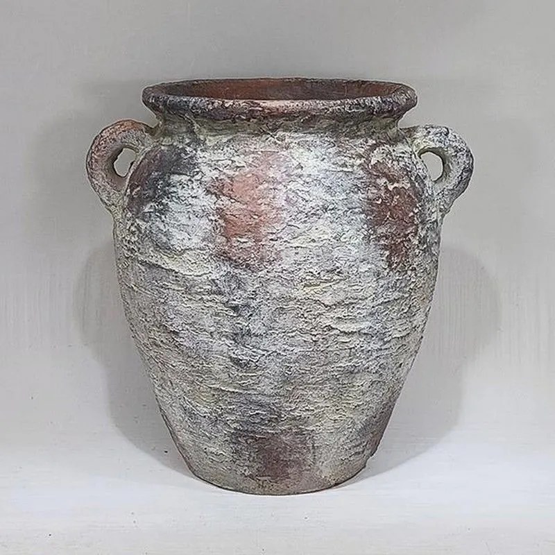 Πιθάρι Τσιμεντένιο 752-18059 24.5x21x24.5cm Grey-Brown Estheti Home Cement