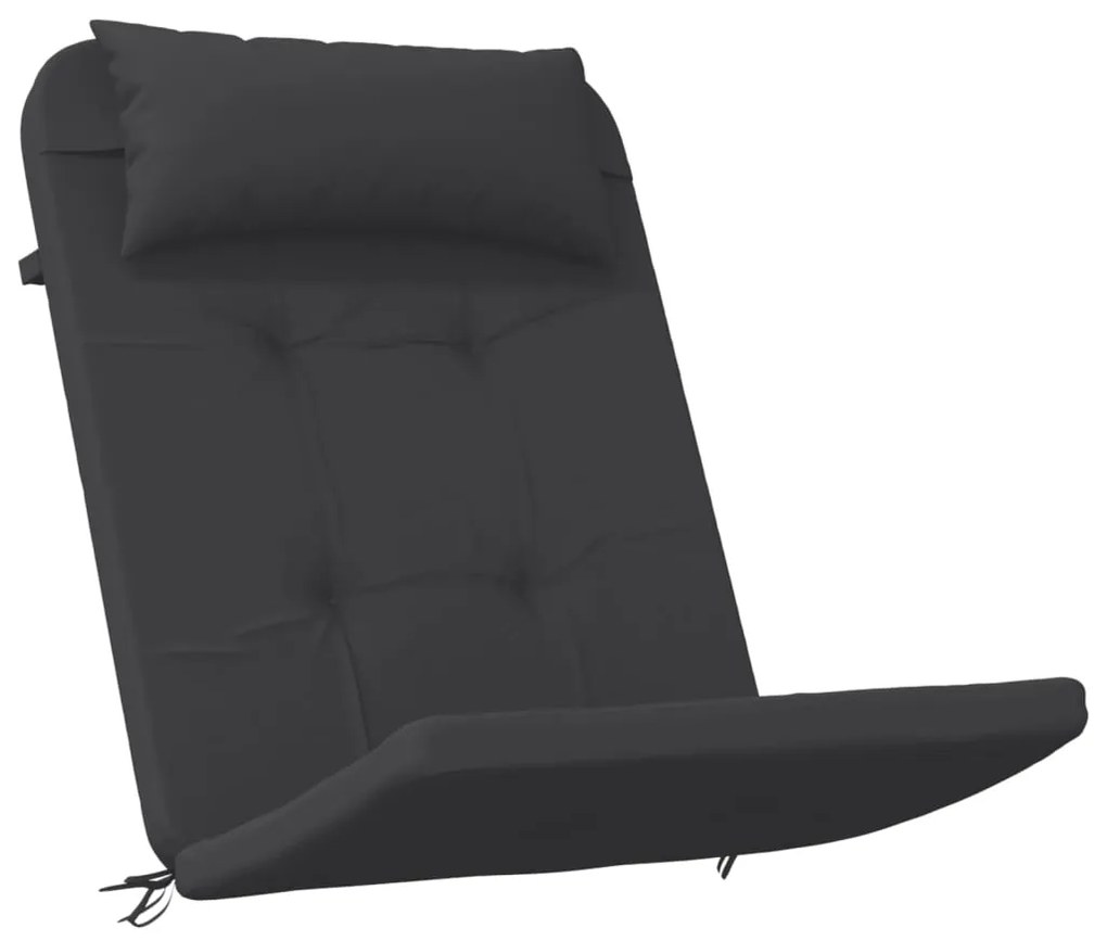vidaXL Μαξιλάρια Καρέκλας Adirondack 2 τεμ. Μαύρα από Ύφασμα Oxford