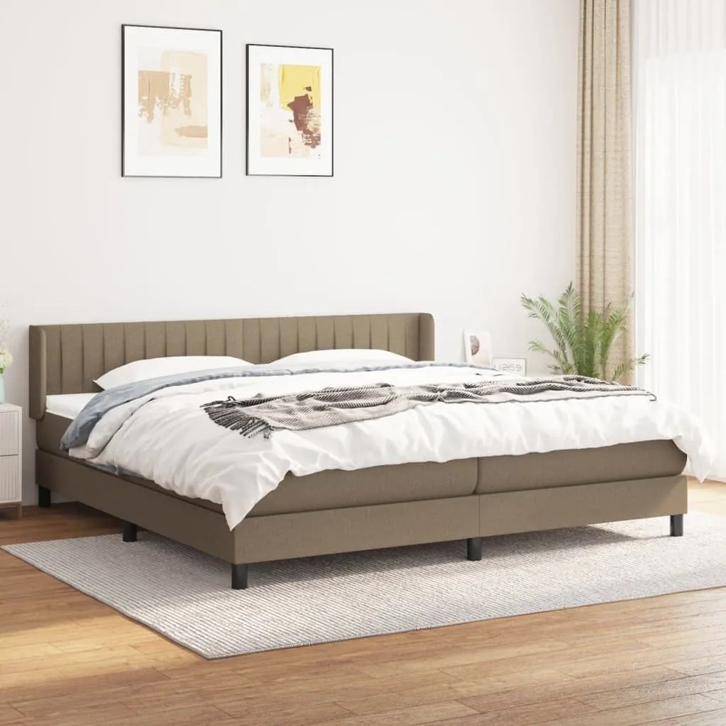 ΚΡΕΒΑΤΙ BOXSPRING ΜΕ ΣΤΡΩΜΑ TAUPE 200X200 ΕΚ. ΥΦΑΣΜΑΤΙΝΟ 3129901