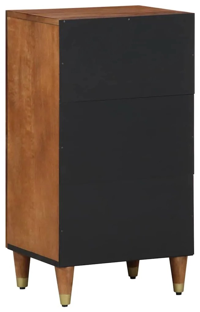 vidaXL Πλαϊνό γραφείο με ράφι Καφέ 40 x 33.5 x 75 εκ Μασίφ ξύλο μάνγκο