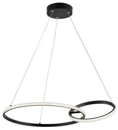 Κρεμαστό Φωτιστικό Οροφής LED Μαύρο Double 4275800 Viokef 4275800 Μαύρο