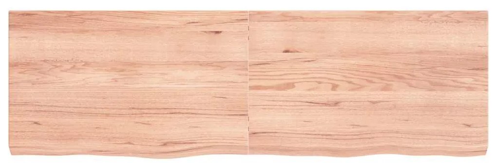 vidaXL Ράφι Τοίχου Ανοιχτό Καφέ 160x50x(2-6)εκ. Επεξ. Μασίφ Ξύλο Δρυός