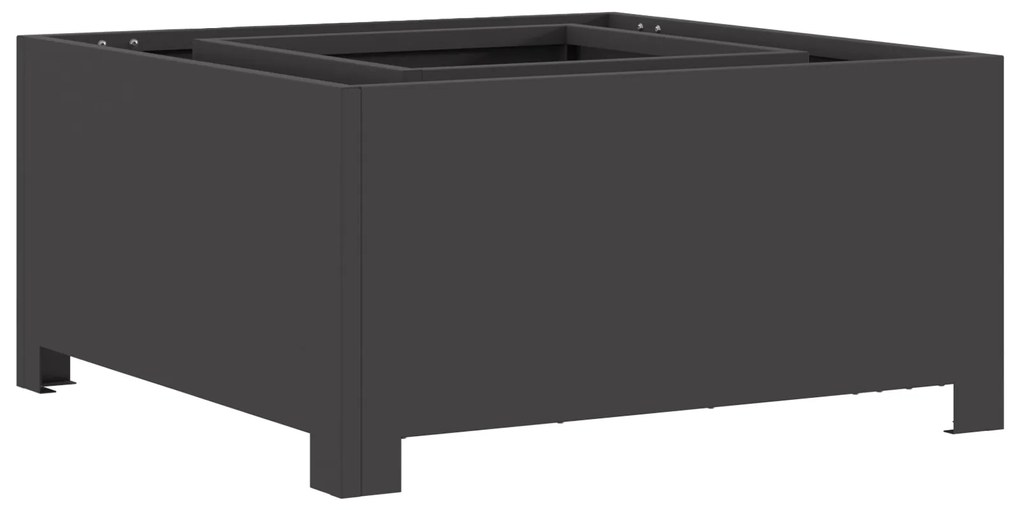 vidaXL Τζάκι Τετράγωνο Μαύρο 60x60x30 εκ. Σίδηρος