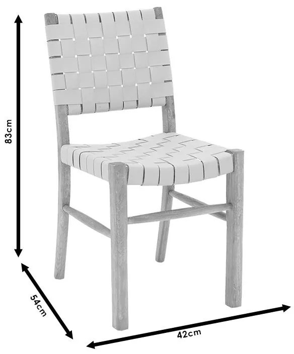 Καρέκλα Brane ξύλο sonoma antique-έδρα pu εκρού 42x54x83 εκ.