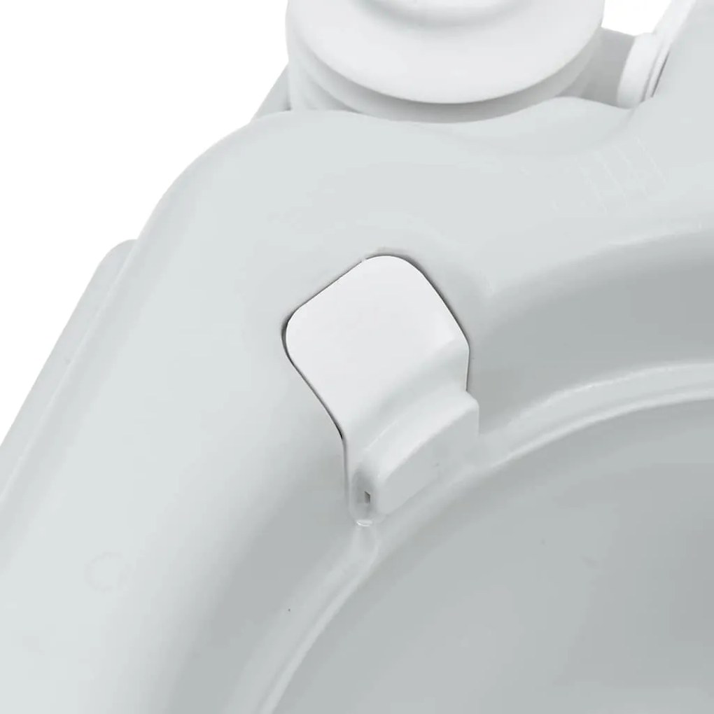 vidaXL Τουαλέτα Κάμπινγκ Γκρι και Λευκό 41,5 x 36,5 x 42 εκ.