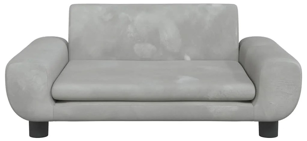 vidaXL Καναπές Παιδικός Ανοιχτό Γκρι 70 x 45 x 33 εκ. από Βελούδο