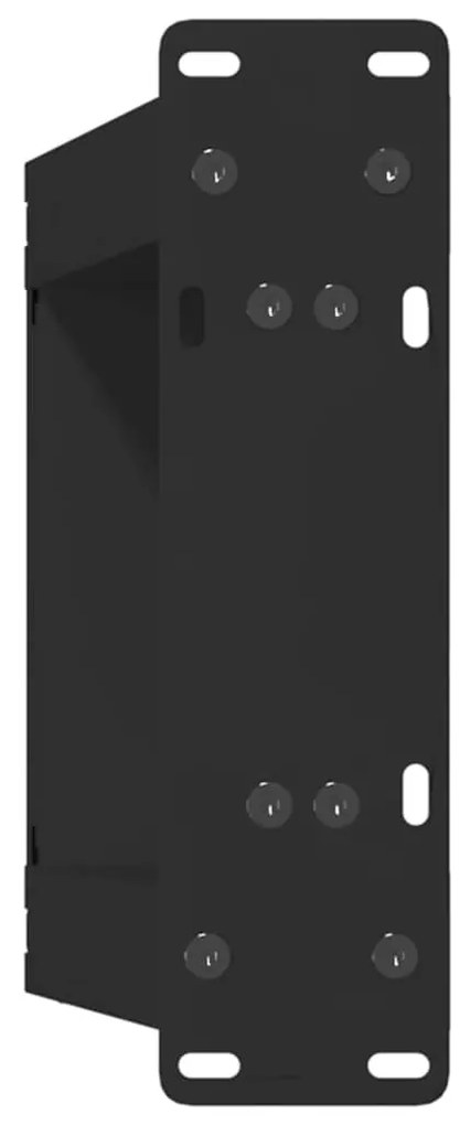 vidaXL Πόδια Τραπεζιού Σαλονιού σε Σχήμα U 2 τεμ. Μαύρο 30x(30-31) εκ. Ατσάλι