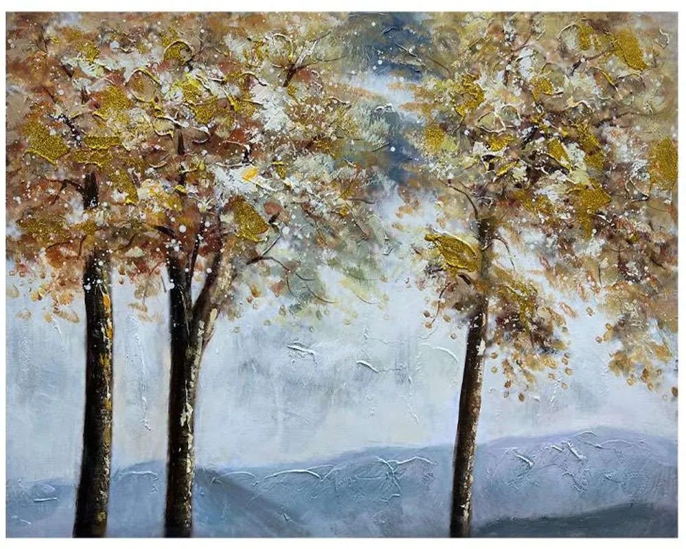 Πίνακας Καμβάς Trees 148-222-142 80x2,3x60cm Multi Οριζόντιοι Καμβάς