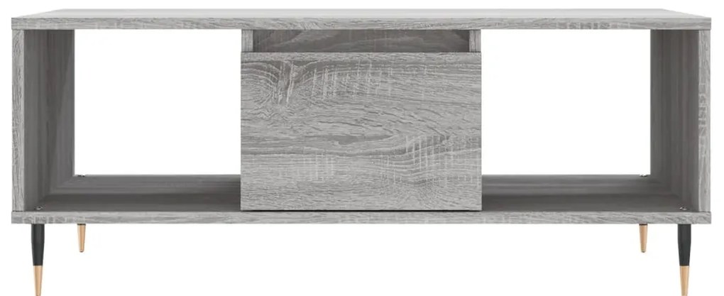 vidaXL Τραπεζάκι Σαλονιού Γκρι Sonoma 90x50x36,5εκ. Επεξεργασμένο Ξύλο