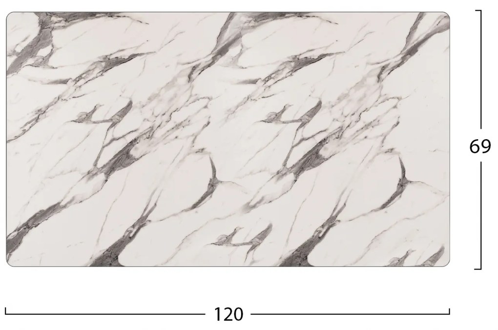 ΕΠΙΦΑΝΕΙΑ ΤΡΑΠΕΖΙΟΥ HPL HM5840.11 MARBLE WHITE-GREY 120x69 εκ. ΠΑΧΟΥΣ 12mm.