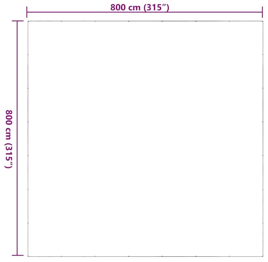 σαφής μουσαμάς με τις οπές 8x8 m PVC - Διαφανές