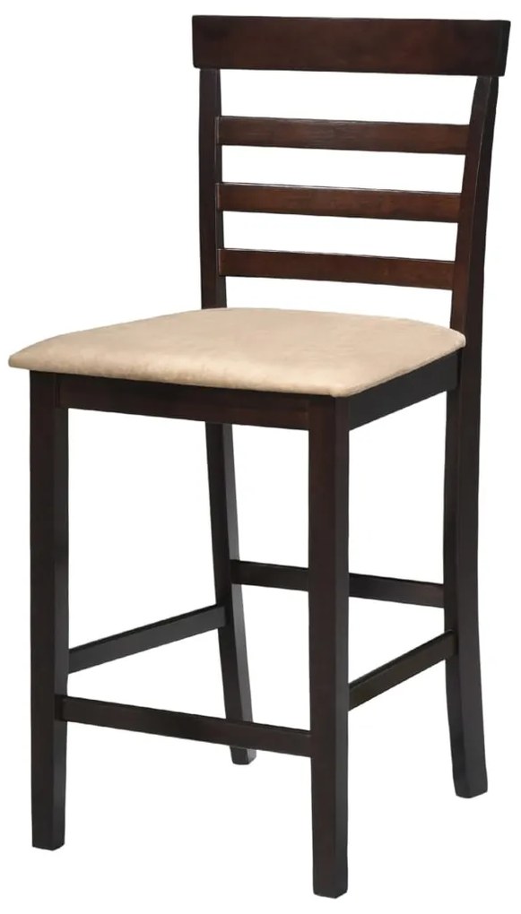 vidaXL Σετ Κονσόλα Τραπέζι και 4 Καρέκλες Μπαρ Καφέ Ξύλινο