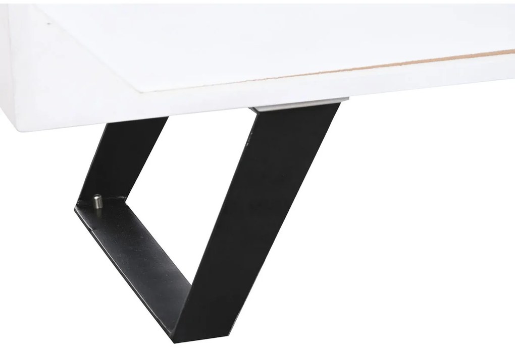 Σκευοθήκη DKD Home Decor Λευκό Σκούρο καφέ Ξύλο από Μάνγκο 150 x 40 x 80 cm