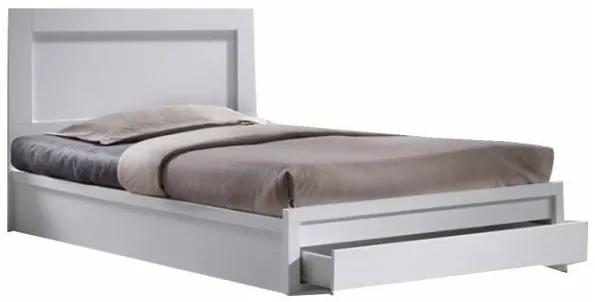 Κρεβάτι Mesa C112, Μονόκλινο, Άσπρο, 90x190, Πλαστικοποιημένη μοριοσανίδα, Τάβλες για Κρεβάτι, 99x196x93cm | Epipla1.gr