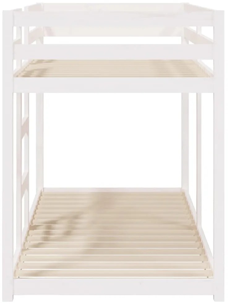 vidaXL Κουκέτα Λευκό 80x200 εκ. από Μασίφ Ξύλο Πεύκου