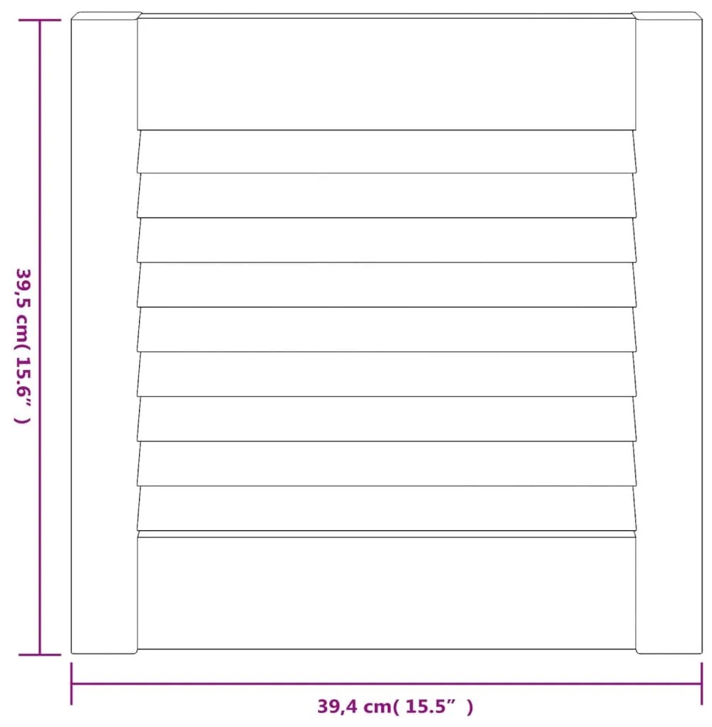 vidaXL Πορτάκια με Περσίδες 2 Τεμ. Λευκά 39,5x39,4εκ Μασίφ Ξύλο Πεύκου