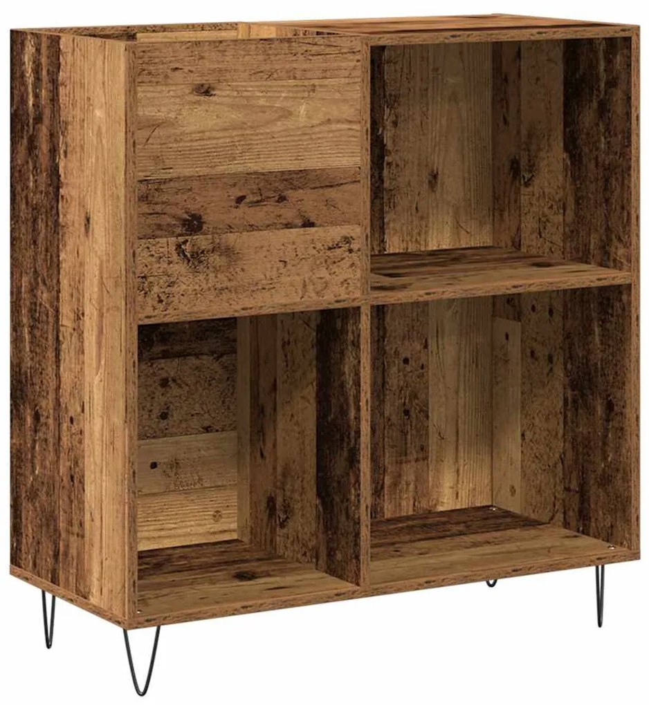 vidaXL Ντουλάπι δίσκων βινυλίου με ράφι artisan δρυς 85 x 38 x 89 εκ.