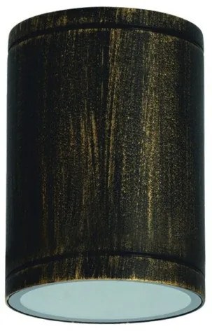 Σποτ Φωτιστικό Οροφής E27 IP65 Στρογγυλό 35W Dasa ACA-LG2302E27GB-Μαύρο-Χρυσό LG2302E27GB