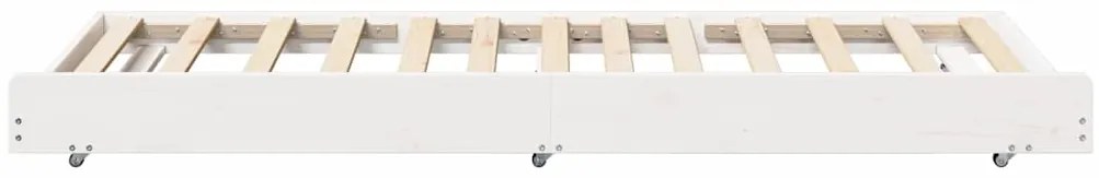 vidaXL Σκελετός Κρεβατιού Λευκό 100 x 200 cm Μασίφ ξύλο πεύκου