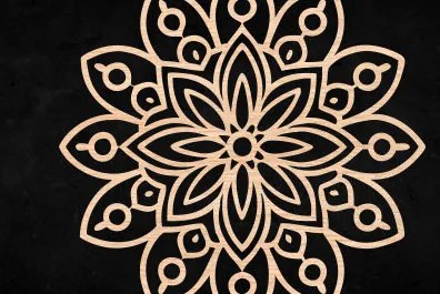 Intra απο ξύλο plywood 3mm-4mm πάχος – Διακόσμηση τοίχου Mandala Cut Laser Δίασταση  40x30 cm INTRAFABR-116086659