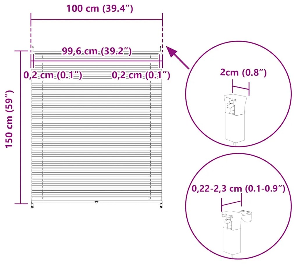 Σύστημα Σκίασης Πλισέ Κρεμ 100 x 150 εκ. 240643