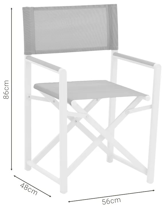 Τραπεζαρία Kliton - Mabu σετ 3τεμ pakoworld αλουμίνιο σε λευκή απόχρωση 80x80x74εκ