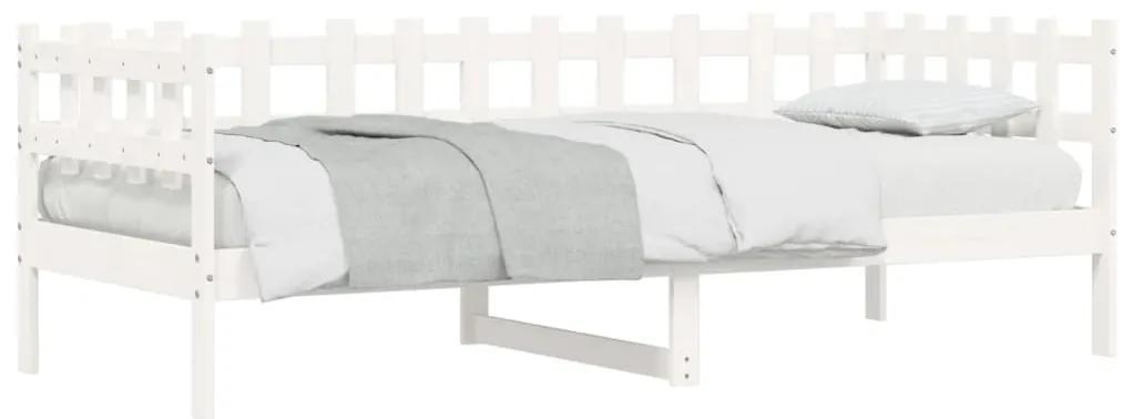vidaXL Καναπές Κρεβάτι Λευκός 90 x 200 εκ. από Μασίφ Ξύλο Πεύκου