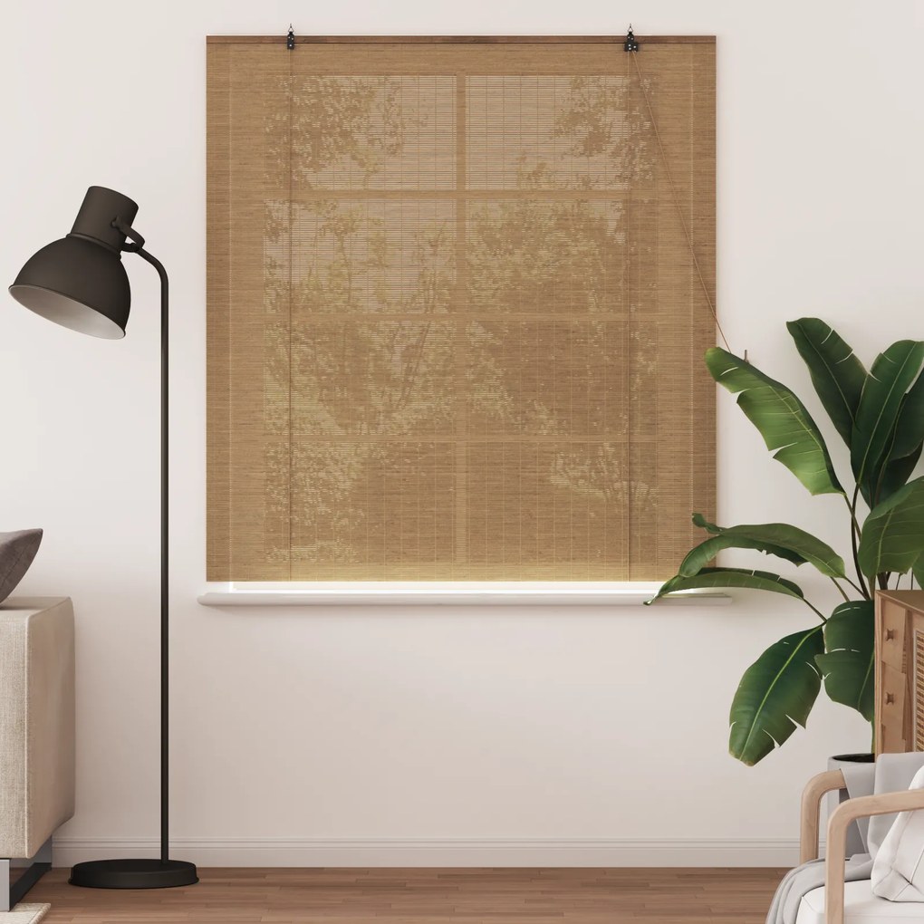 vidaXL Ρολά και Σκίες Παραθύρων Ανοιχτό καφέ 140 x 160 cm Μπαμπού