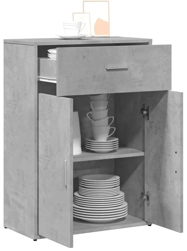 vidaXL Ντουλάπι Γκρι Σκυροδέματος 60x30x84 εκ. Επεξεργασμένο Ξύλο