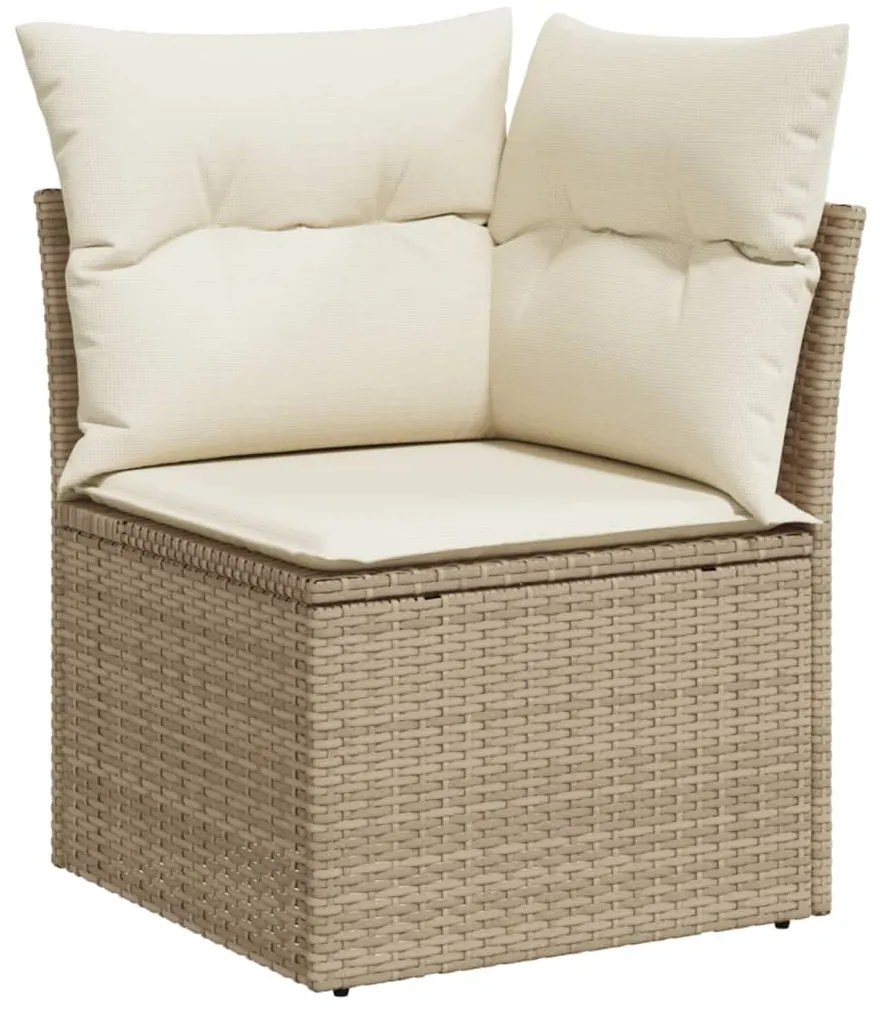 vidaXL Σαλόνι Κήπου Σετ 12 τεμ. Μπεζ Συνθετικό Ρατάν με Μαξιλάρια