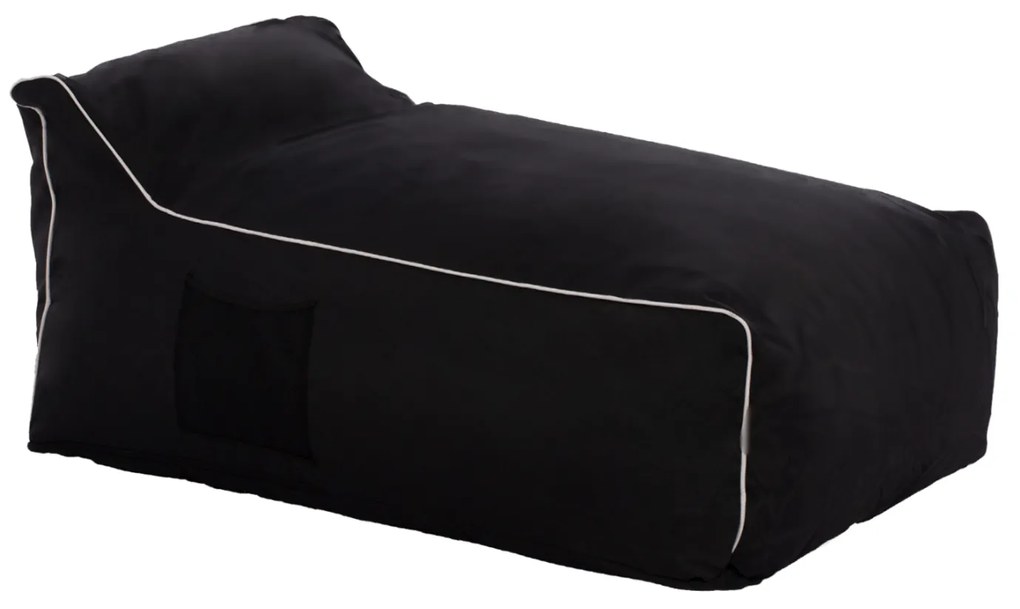 ΠΟΥΦ ZAFER HM5772.12 ΜΕ TEXTILINE ΜΑΥΡΟ ΚΑΙ ΛΕΥΚΟ ΡΕΛΙ 88x128x40-60Υ εκ.