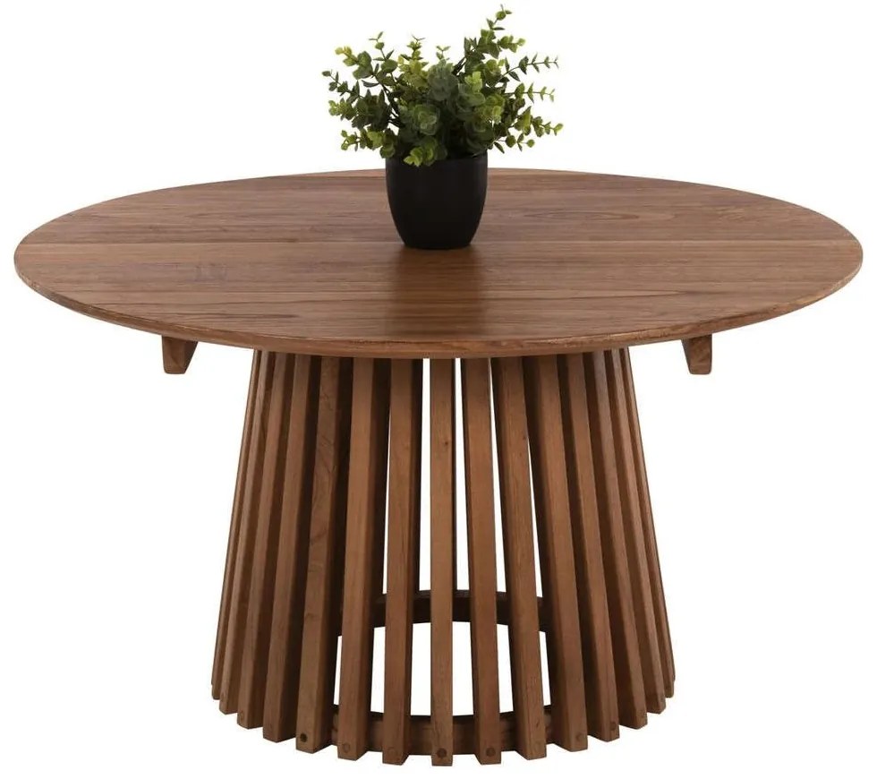 Τραπέζι Σαλονιού Στρογγυλό Frantz HM9387.11 Φ80x45cm Από Μασίφ Ξύλο Mindi Natural Wood